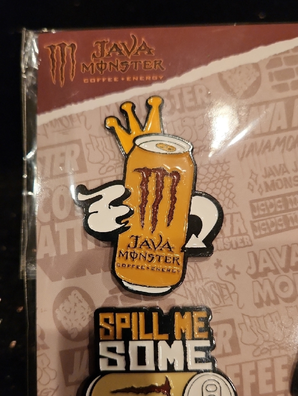 Java Monster Coffee + Energy Enamel Pin Set, New - Picture 2 of 7